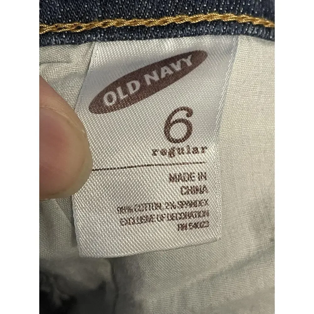 Old Navy‎ Jeans Womens 6 Blue The Flirt Mid Rise Stretch Denim Zip Fly Regular